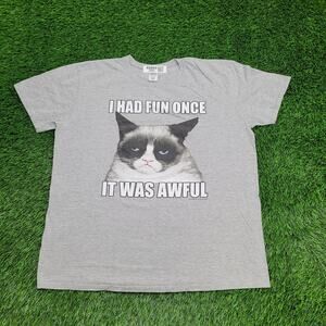 Funny Attitude Cat Feline Shirt Womens XL 24x26 Gray Slogan